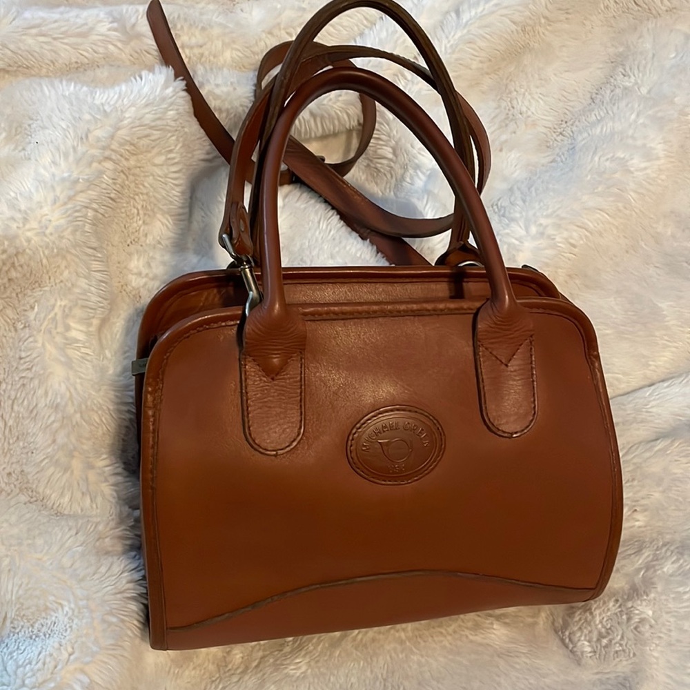 Vintage Michael Green Luggage Brown Satchel